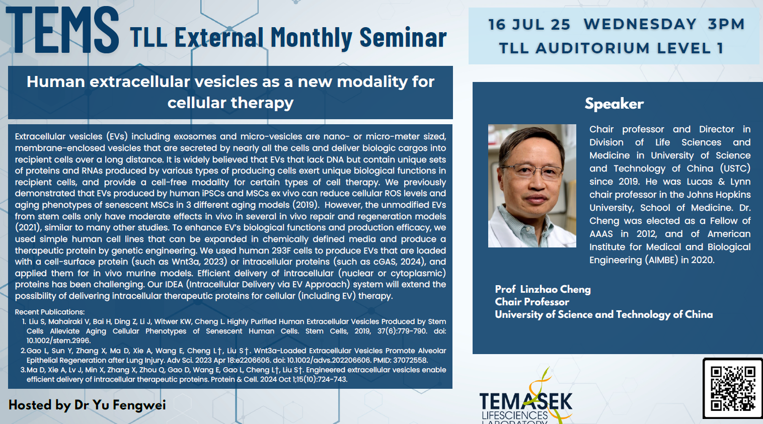 Human extracellular vesicles as a new modality for cellular therapy